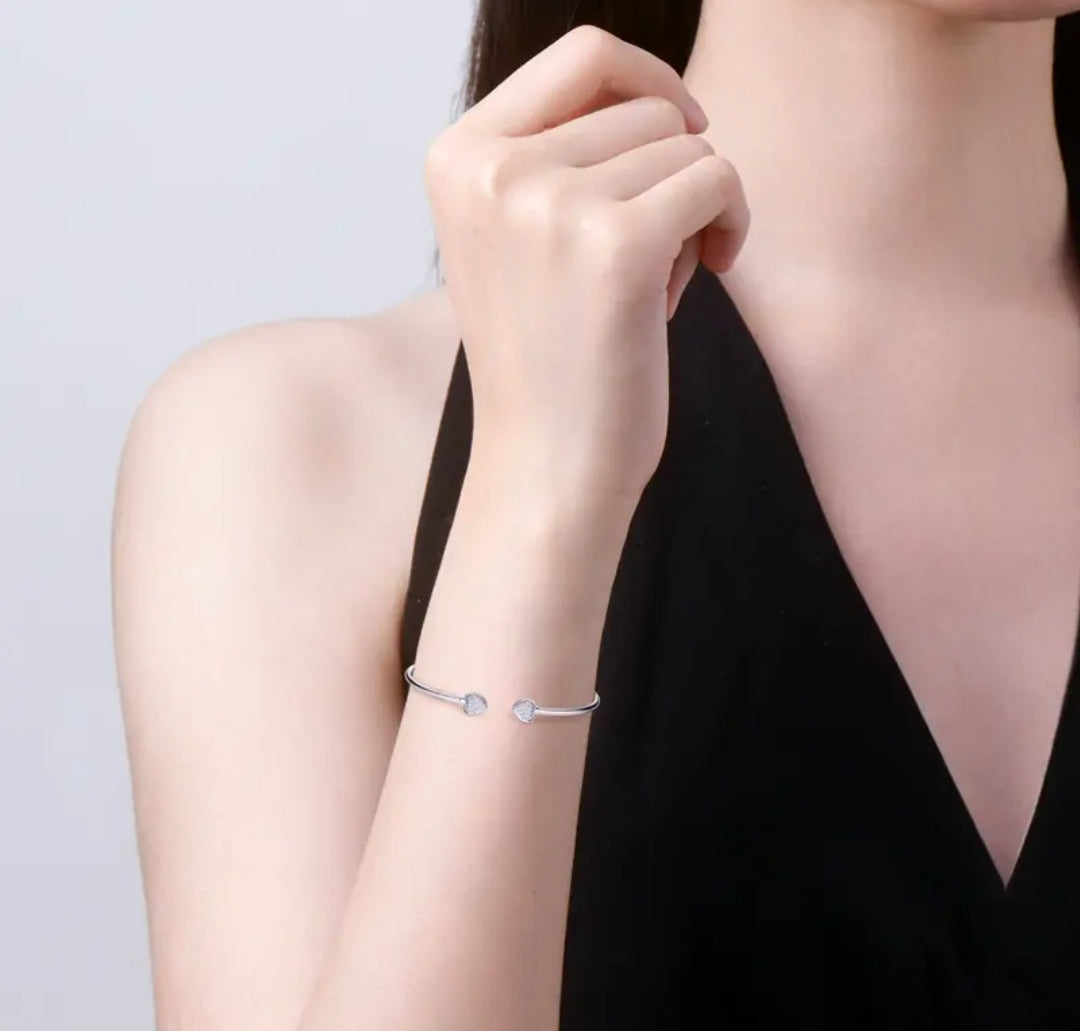 0.9mm*34pcs moissanite silver bracelet