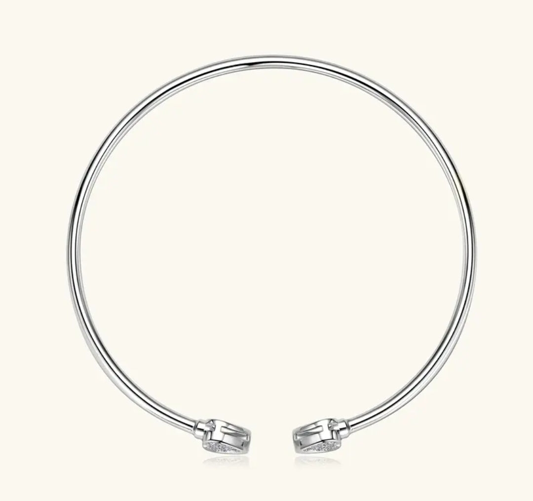 0.9mm*34pcs moissanite silver bracelet