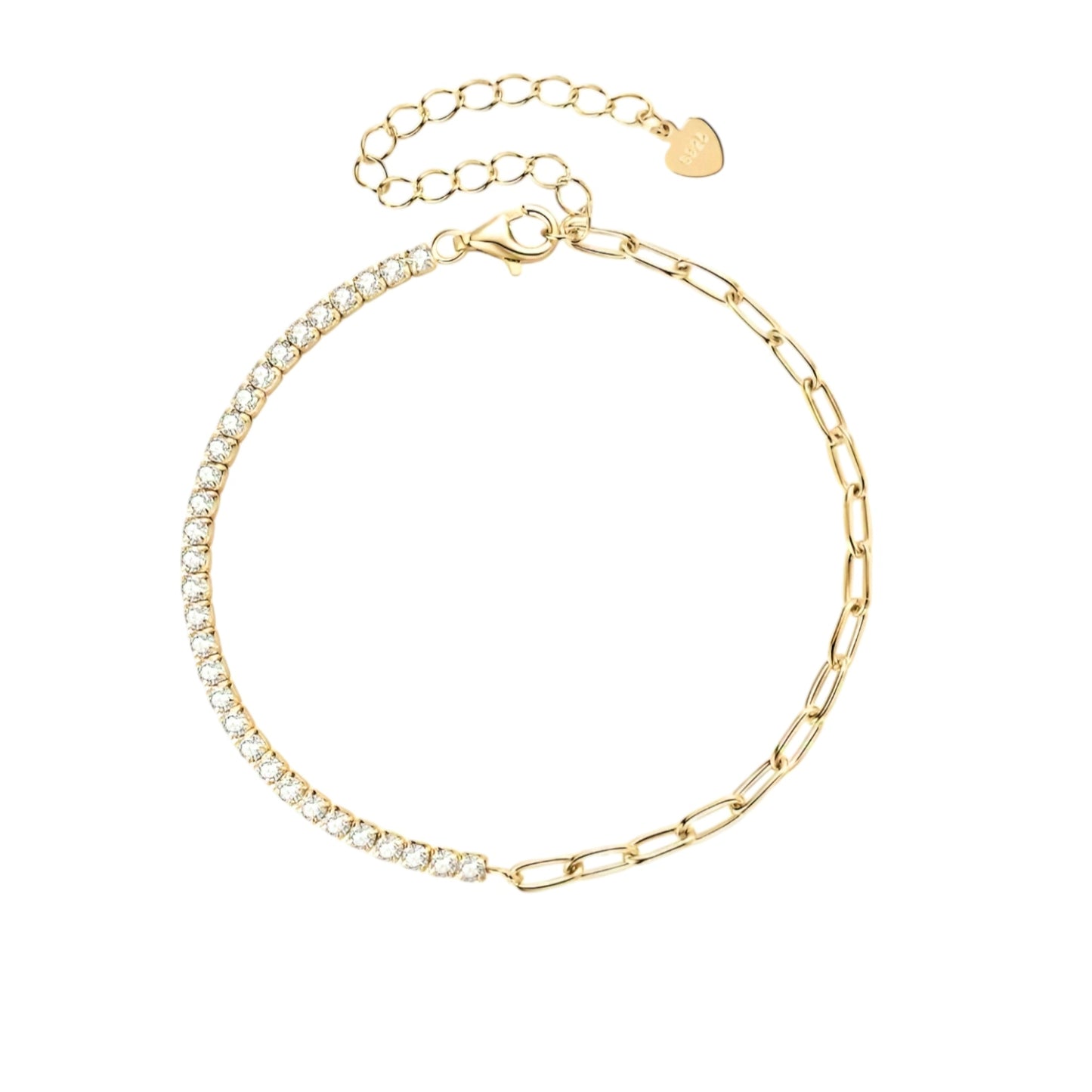 2mm*31pcs moissanite silver bracelet