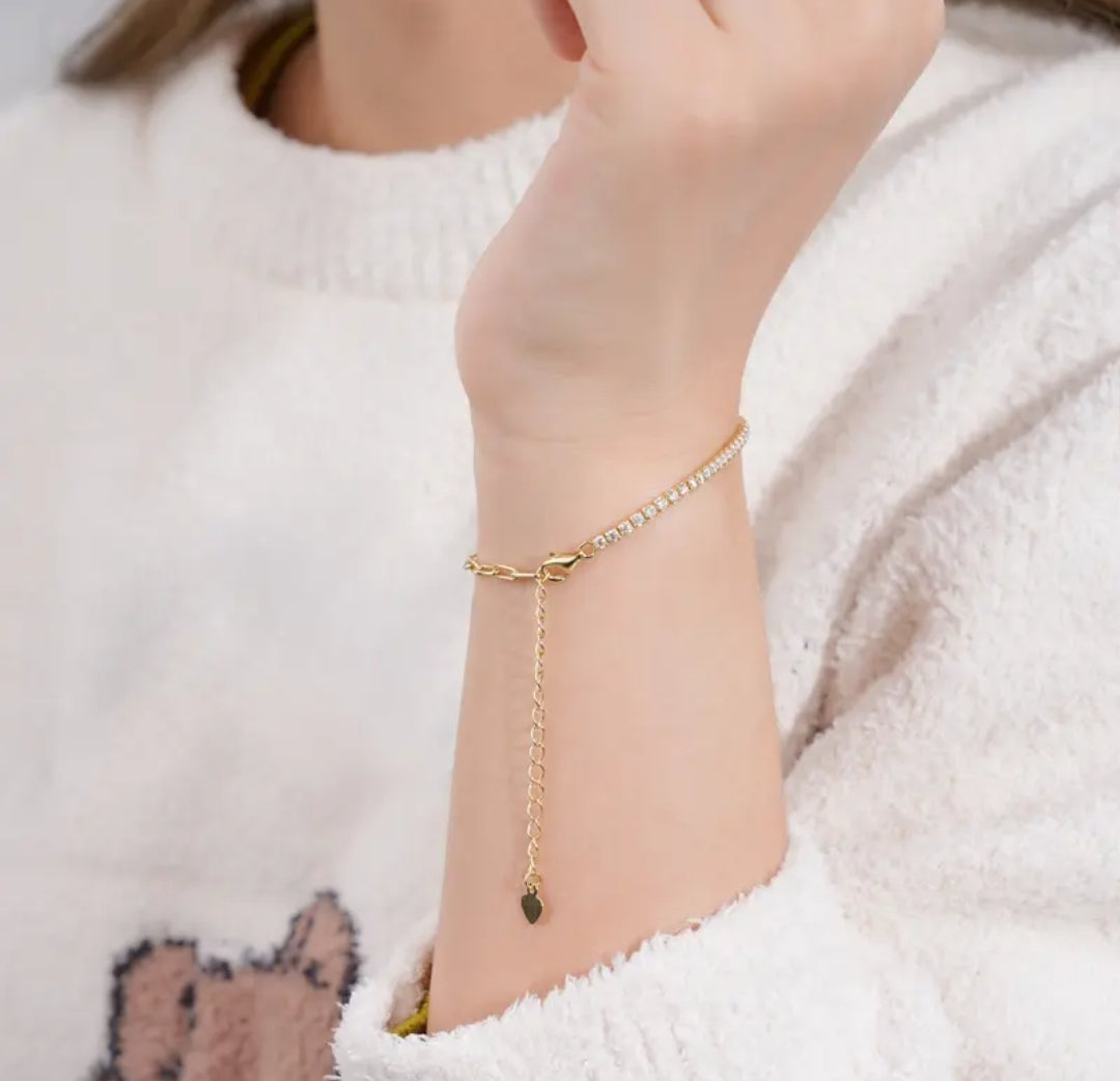 2mm*31pcs moissanite silver bracelet