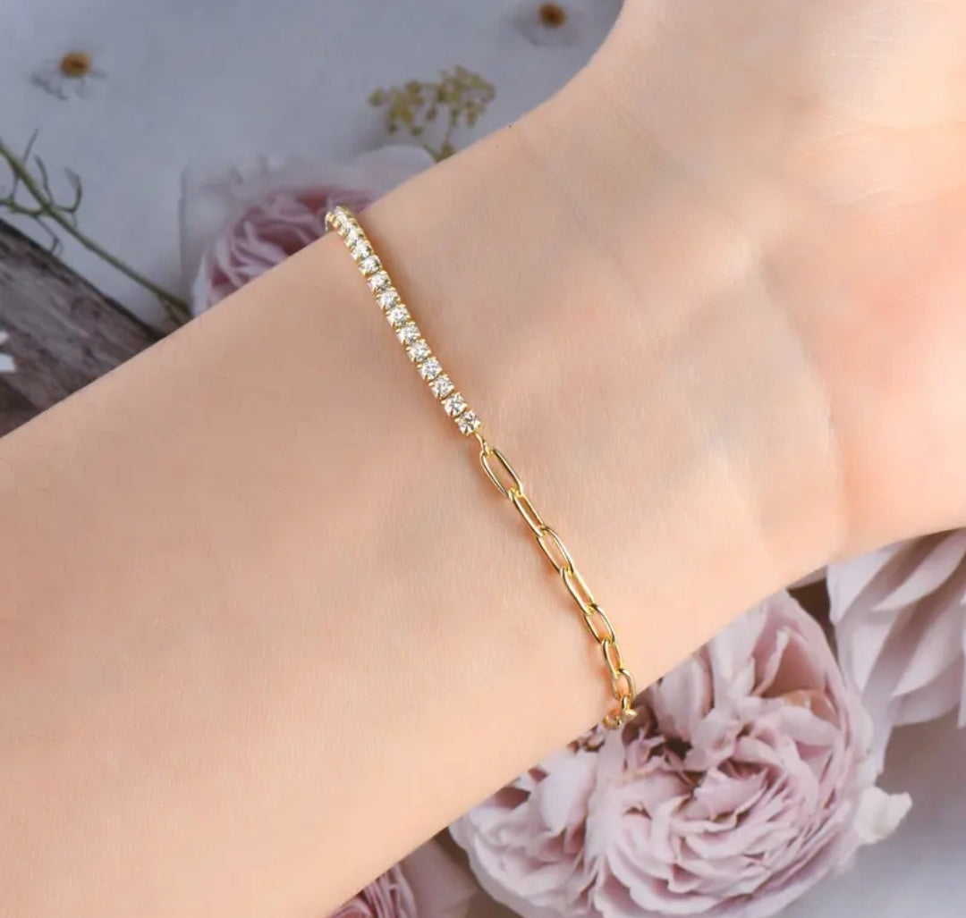 2mm*31pcs moissanite silver bracelet
