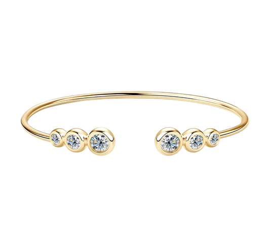 5mm 4mm 3mm moissanite silver bracelet