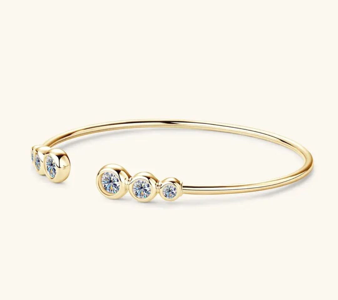 5mm 4mm 3mm moissanite silver bracelet