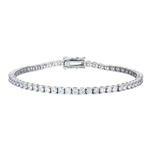 Multi color moissanite silver bracelet