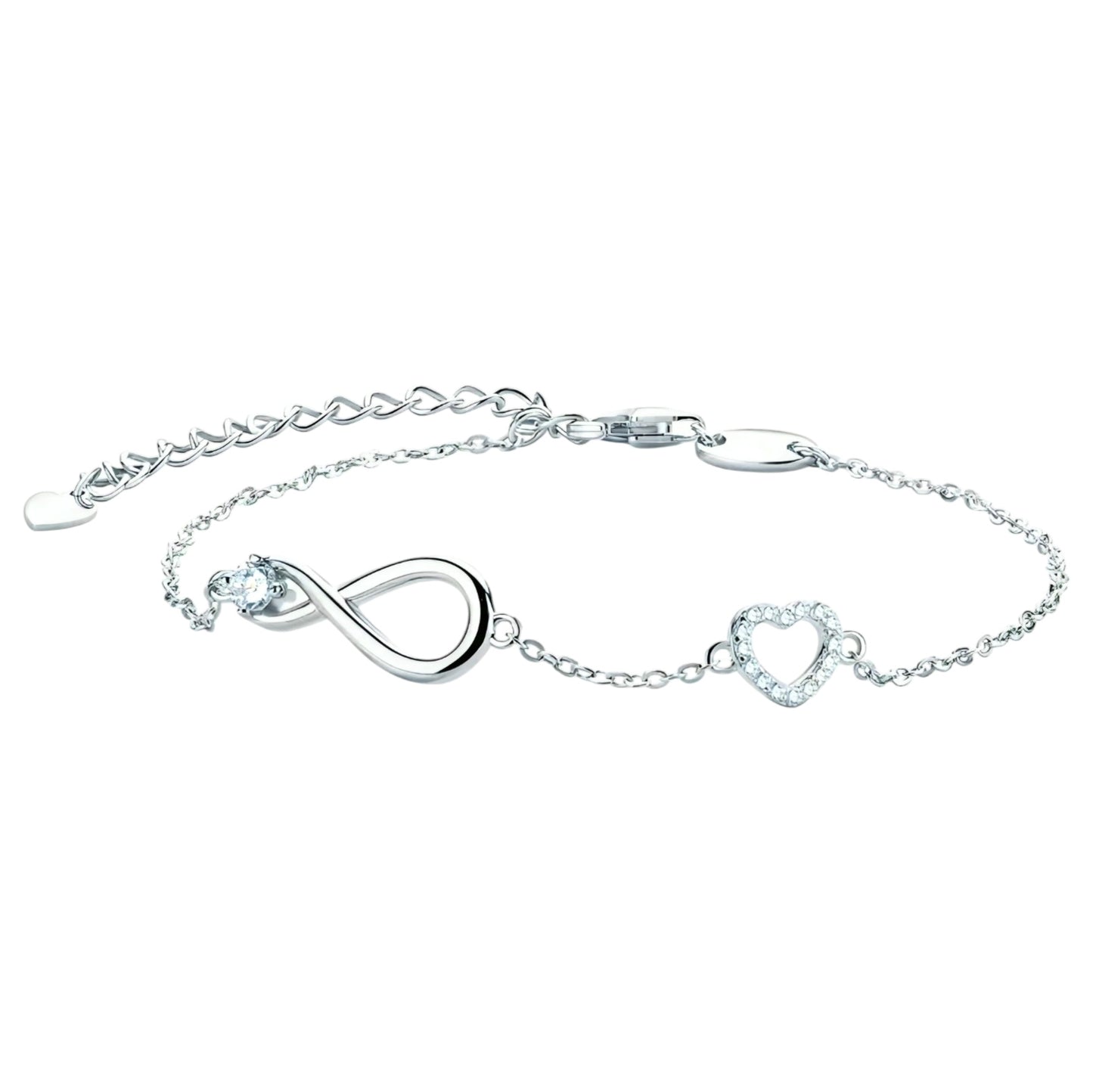 3mm moissanite silver bracelet