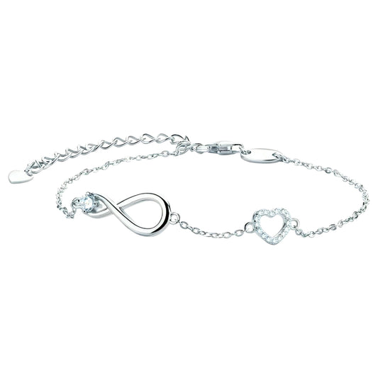 3mm moissanite silver bracelet