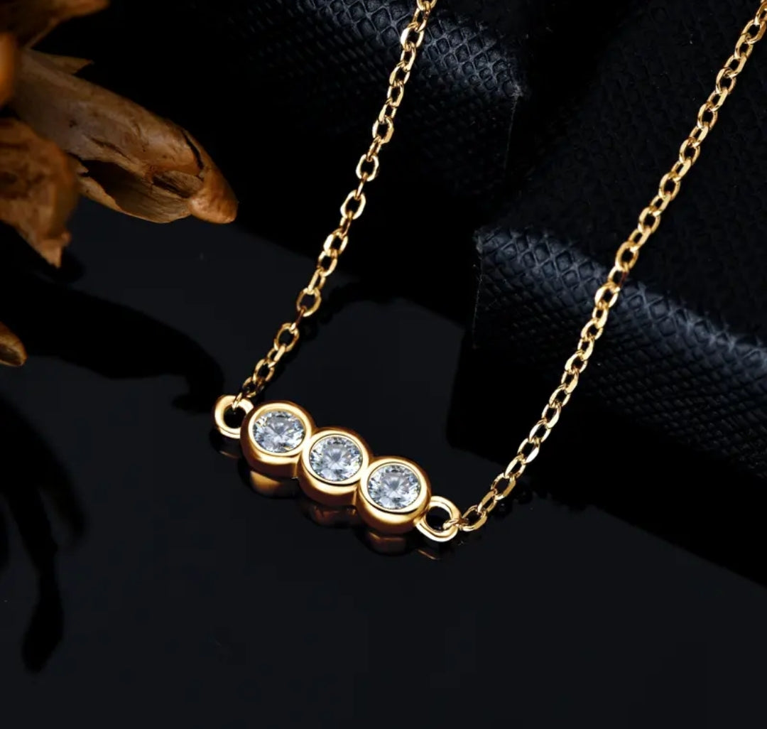 3mm*3pcs moissanite silver bracelet