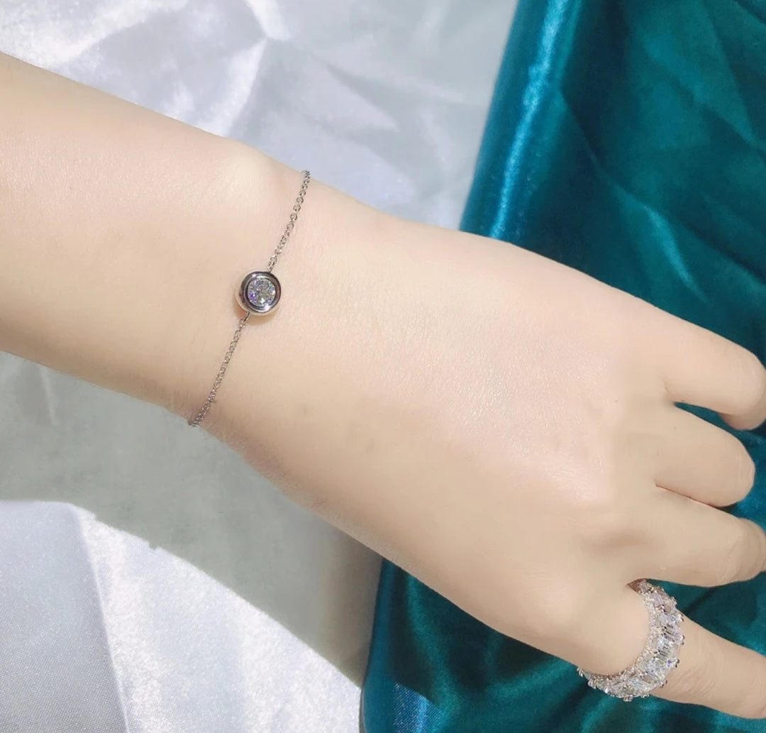 5mm classics moissanite silver bracelet