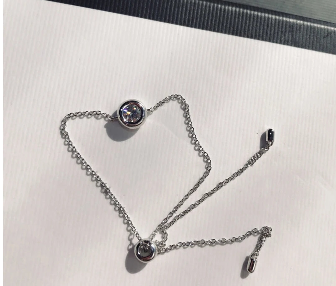 5mm classics moissanite silver bracelet