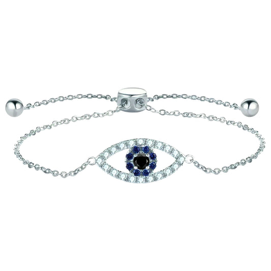 Black moissanite silver bracelet