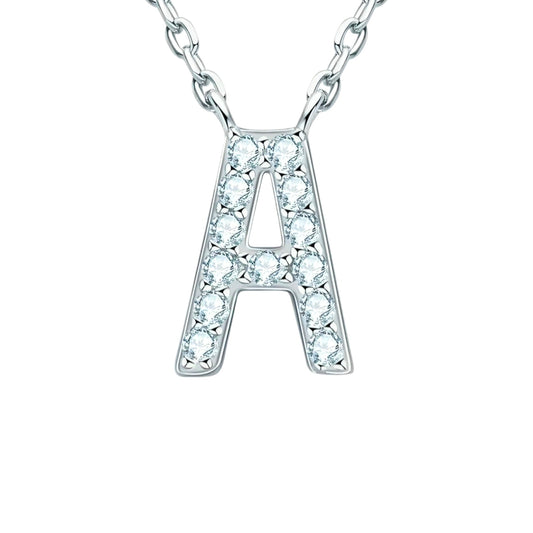 A to Z 26 letter unique Moissanite pendant necklace