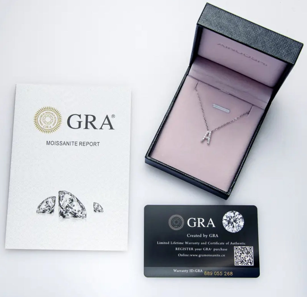 A to Z 26 letter unique Moissanite pendant necklace