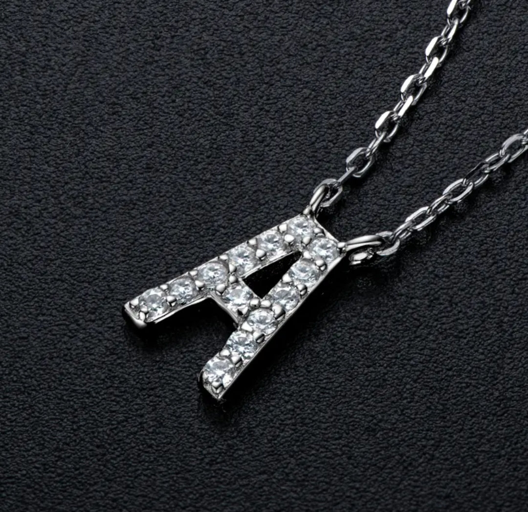 A to Z 26 letter unique Moissanite pendant necklace