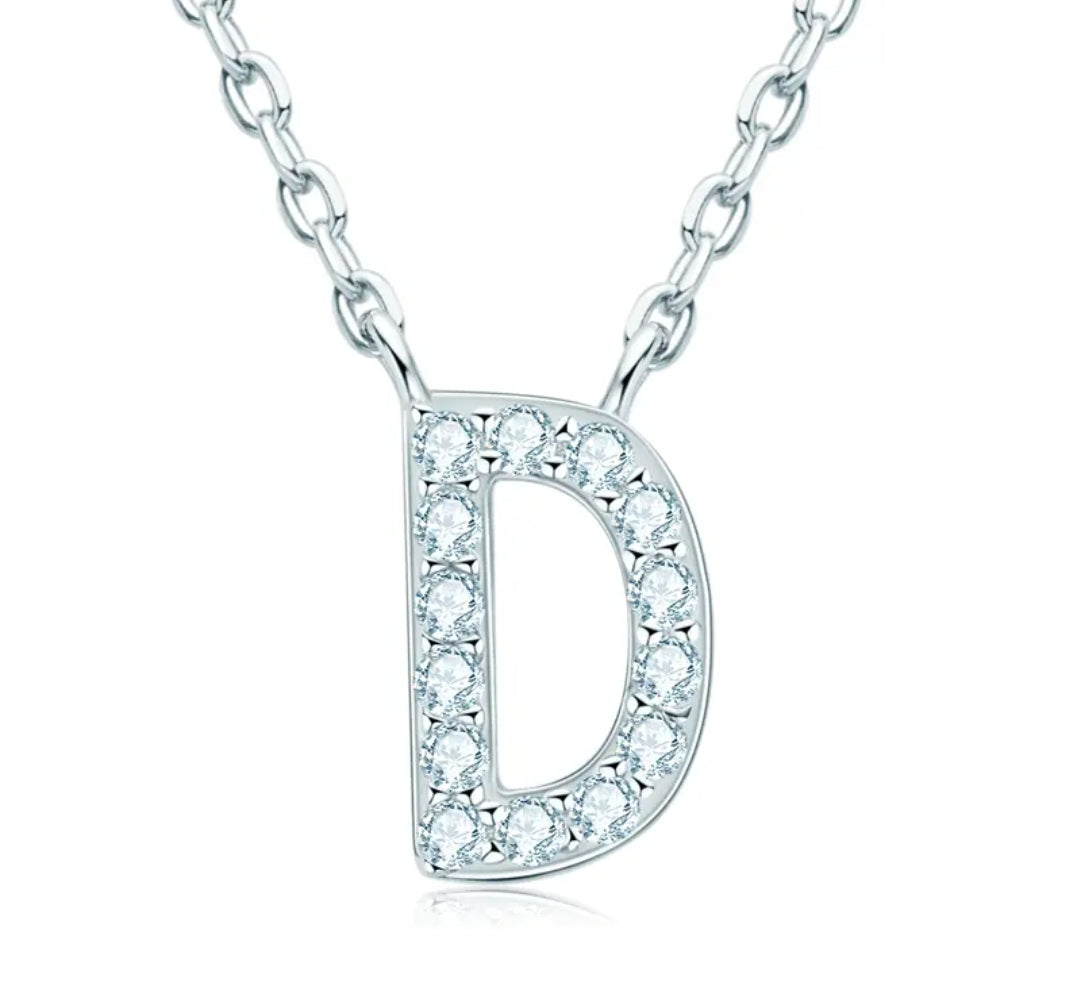 A to Z 26 letter unique Moissanite pendant necklace