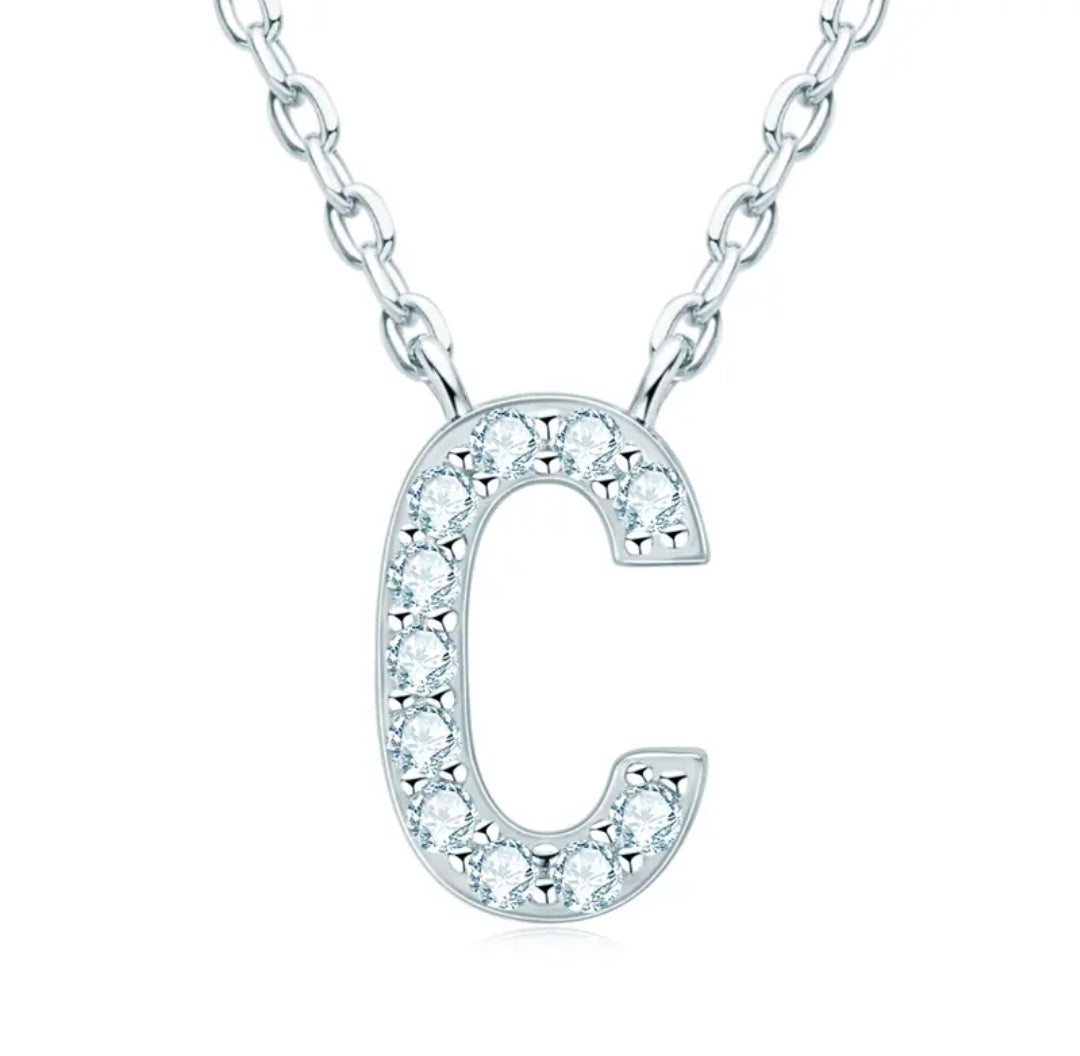 A to Z 26 letter unique Moissanite pendant necklace