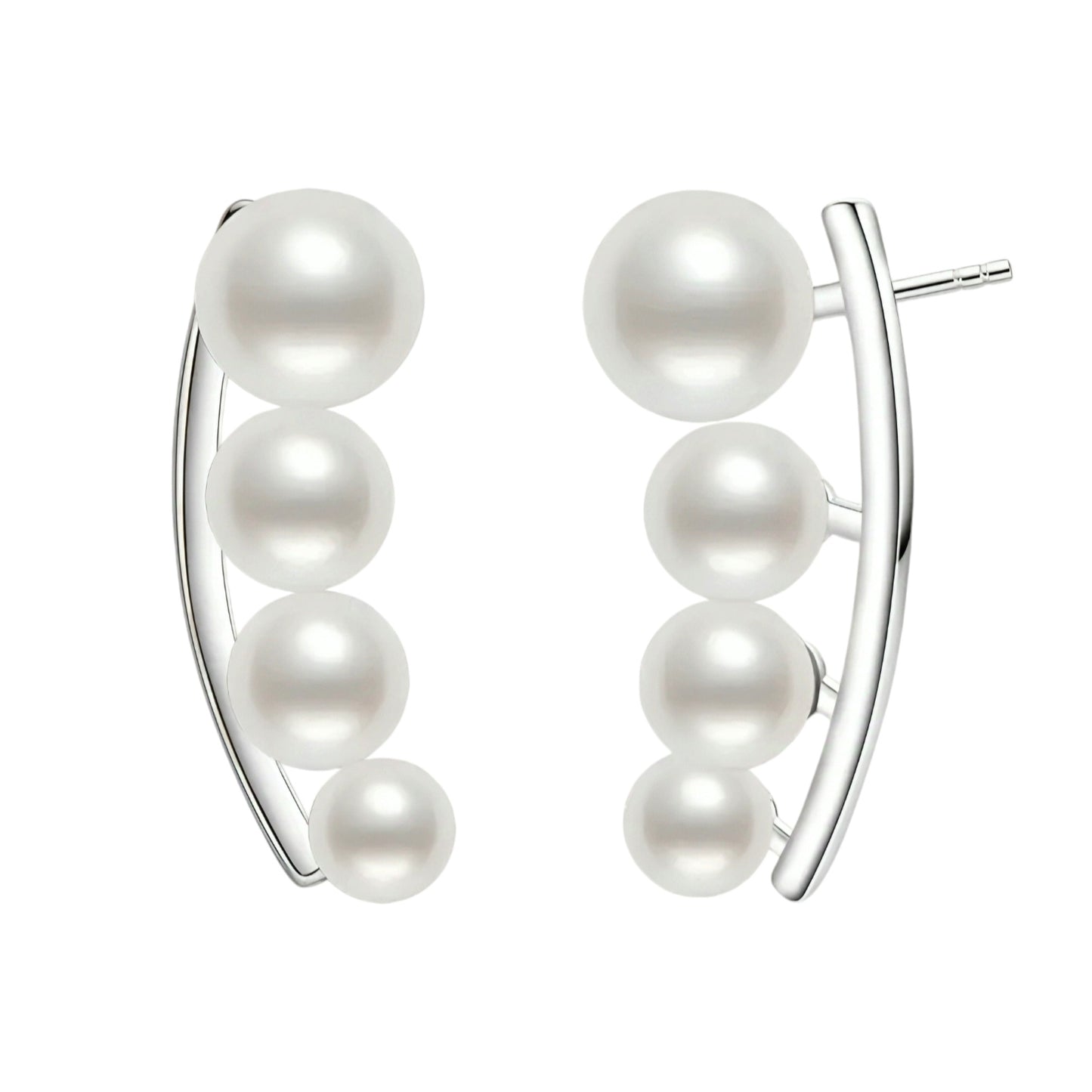 6-8mm 8pcs pearl earrings