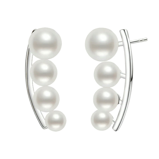 6-8mm 8pcs pearl earrings