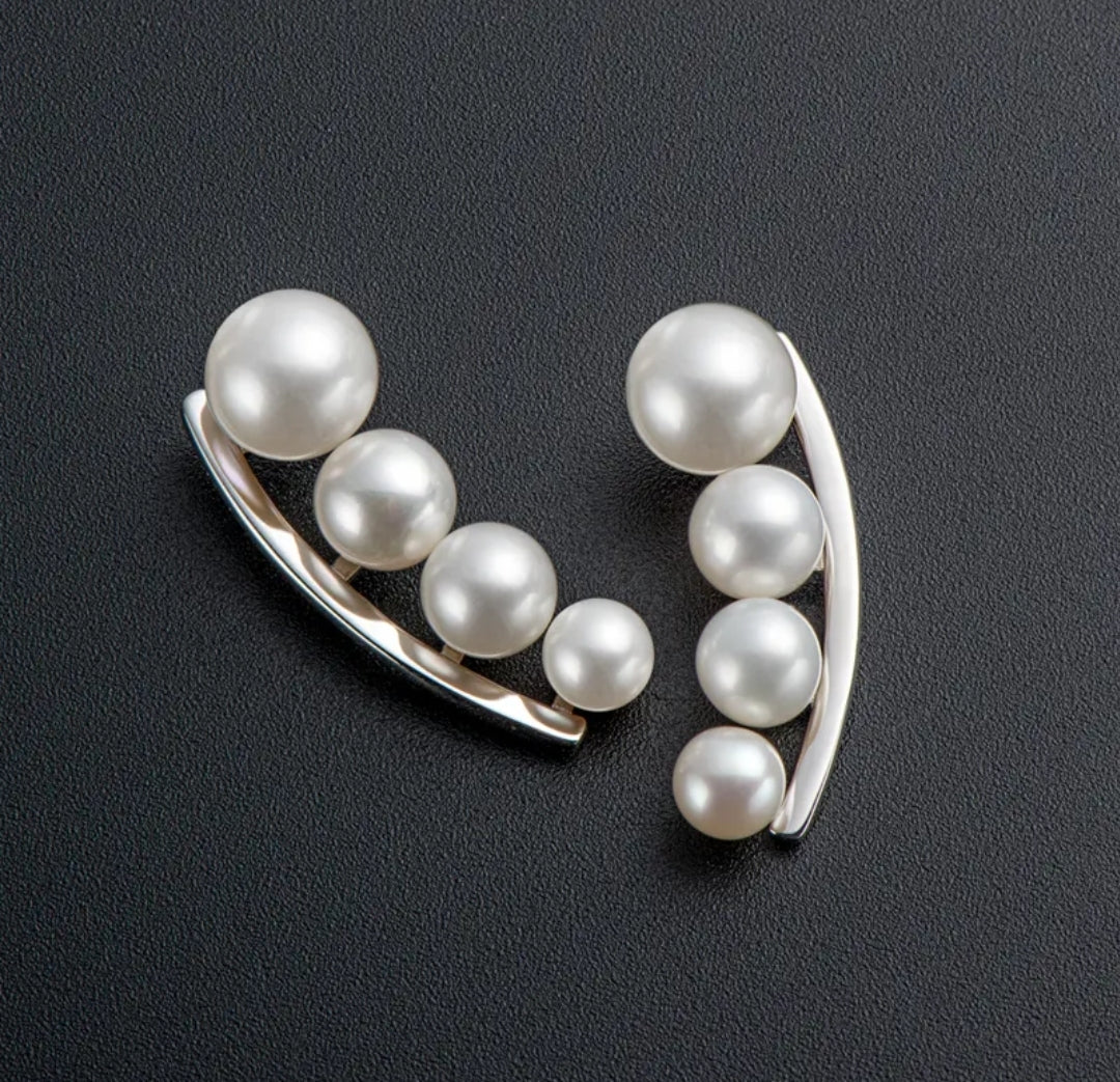 6-8mm 8pcs pearl earrings
