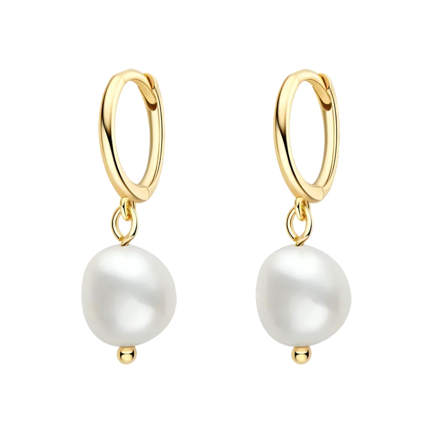 10-11mm irregular pearl earrings