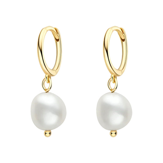 10-11mm irregular pearl earrings