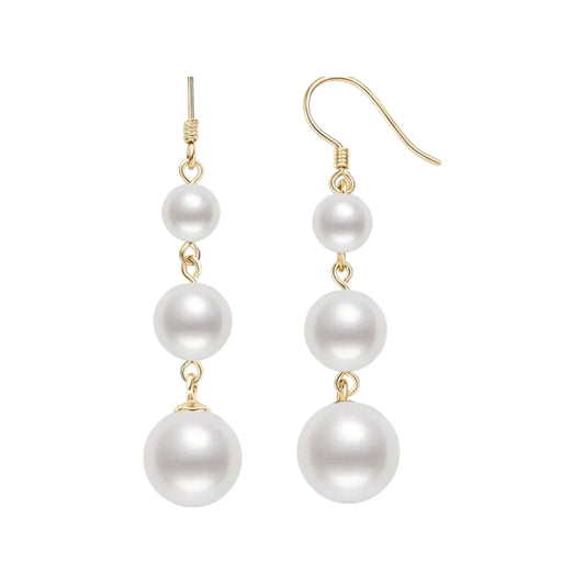 6+8+10mm pearl earrings