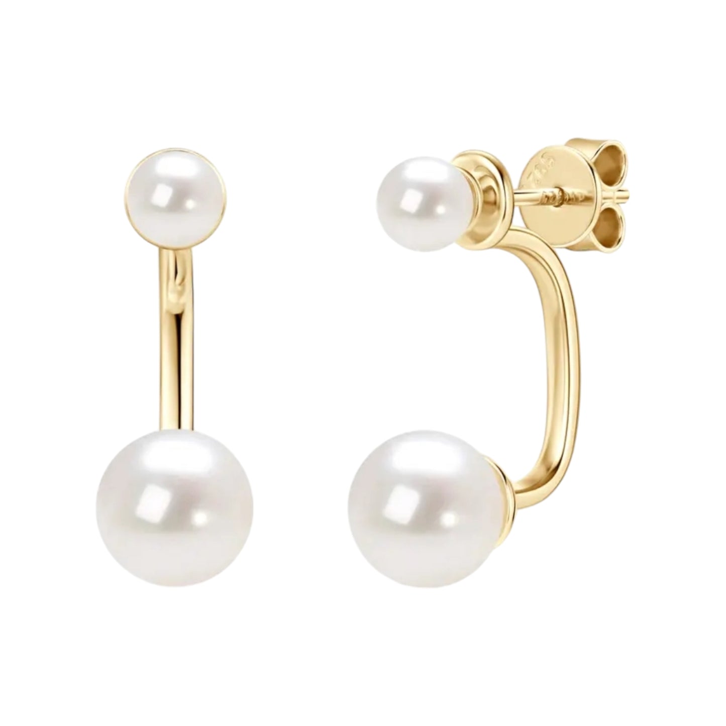 5mm and 8mm pearl earrings