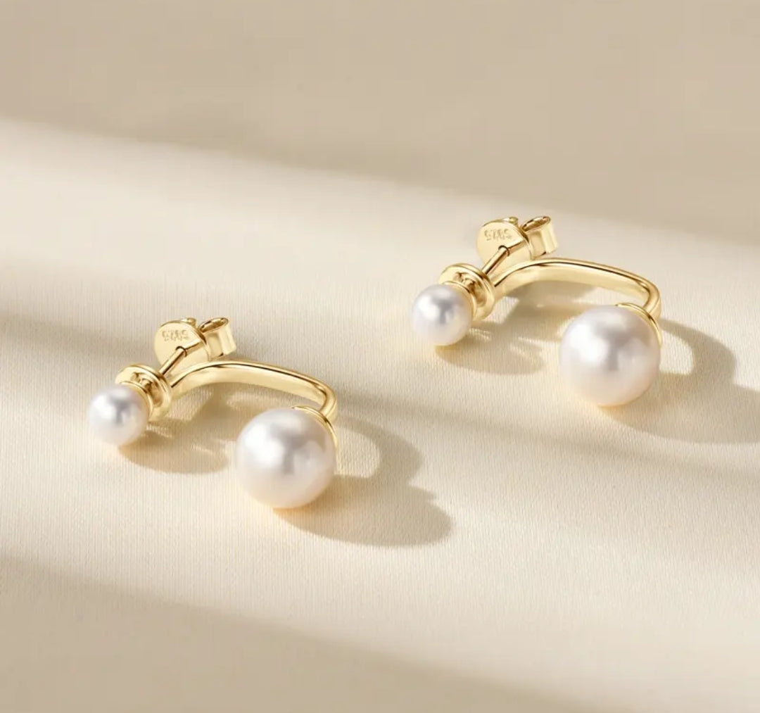5mm and 8mm pearl earrings