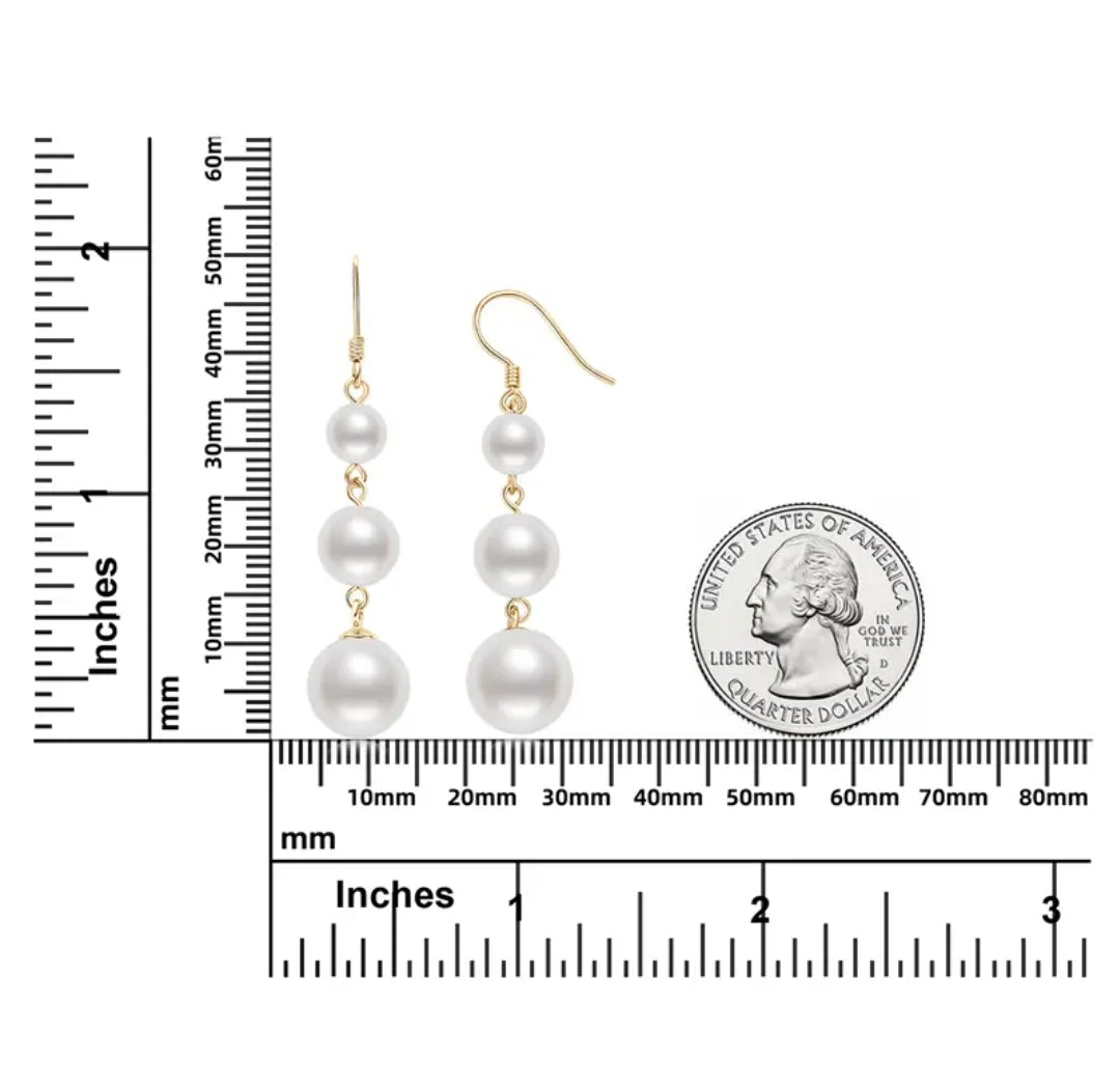6+8+10mm pearl earrings