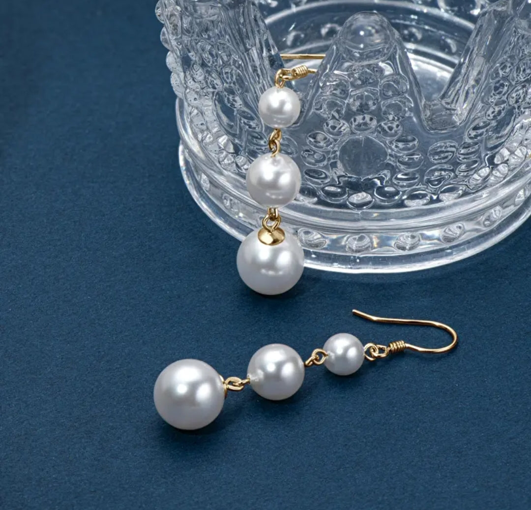 6+8+10mm pearl earrings