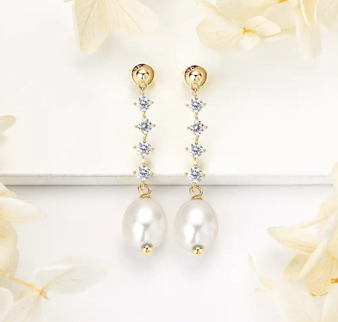 10mm elegant pearl earrings