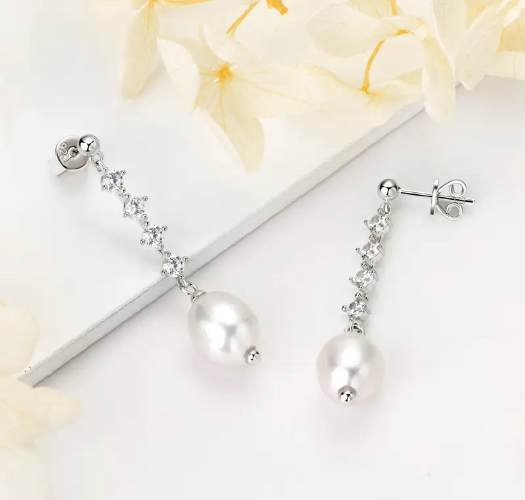 10mm elegant pearl earrings