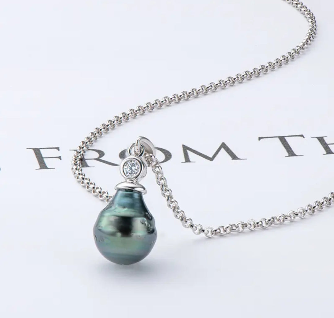 11mm baroque pearl pendant necklace