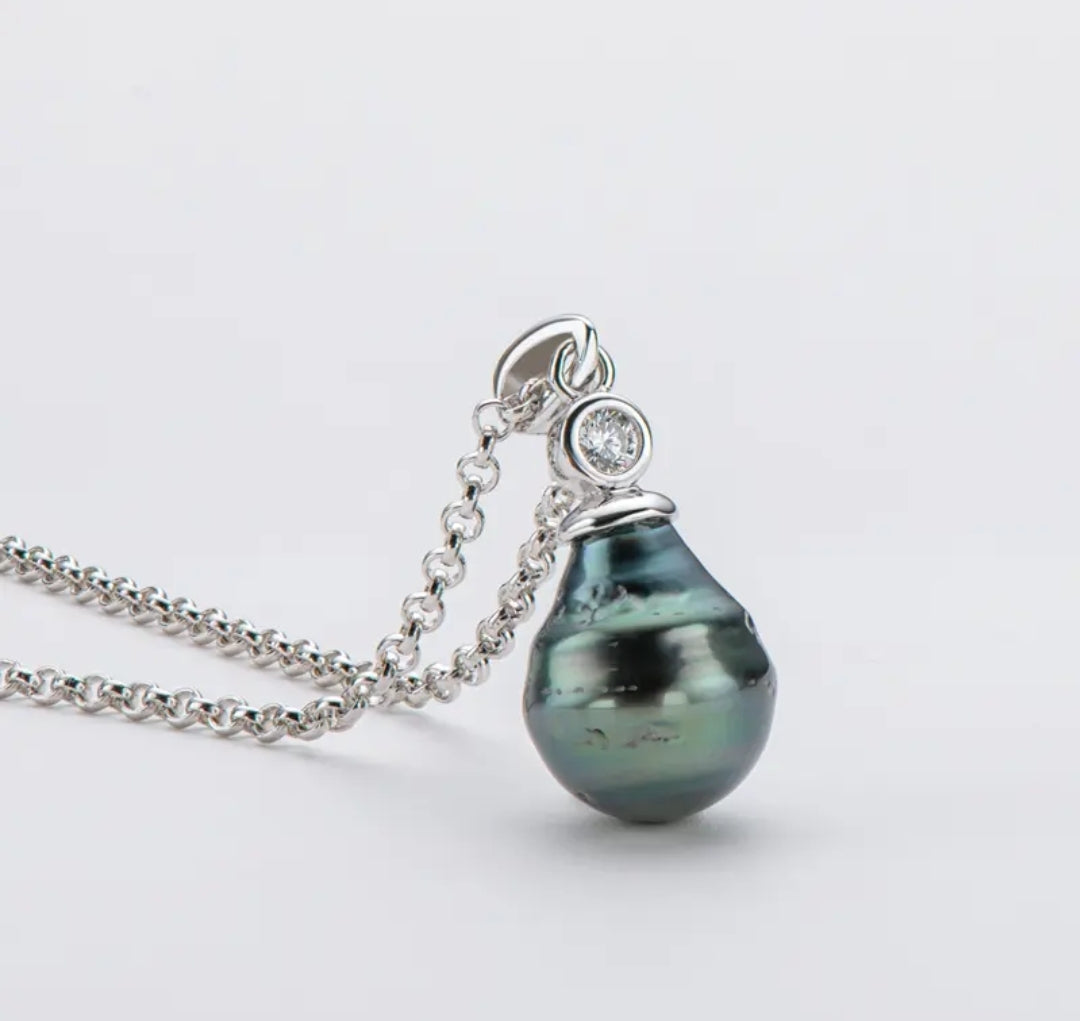 11mm baroque pearl pendant necklace