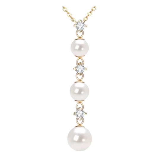 6mm 7mm 8.5mm divine pearl pendant necklace