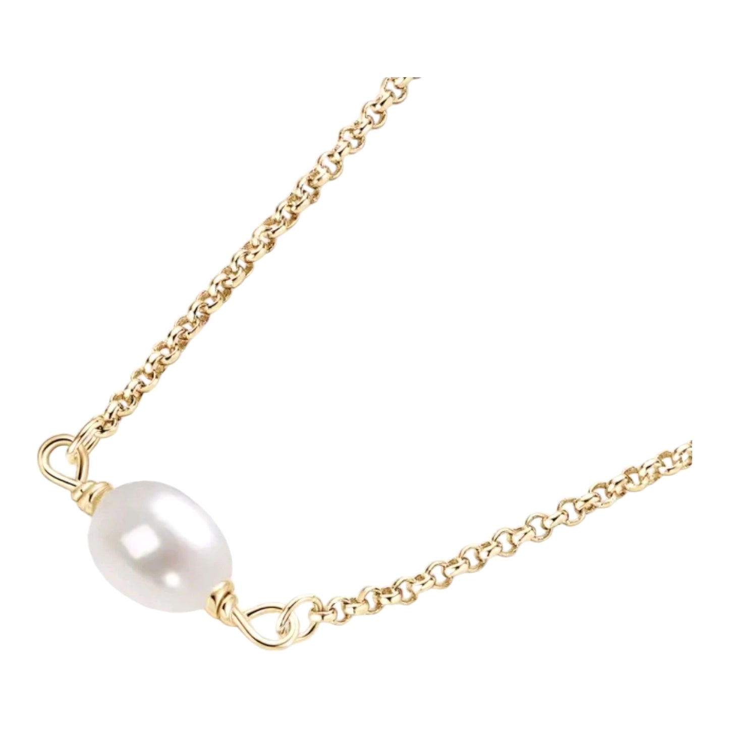 6*8mm divine white pearl pendant necklace