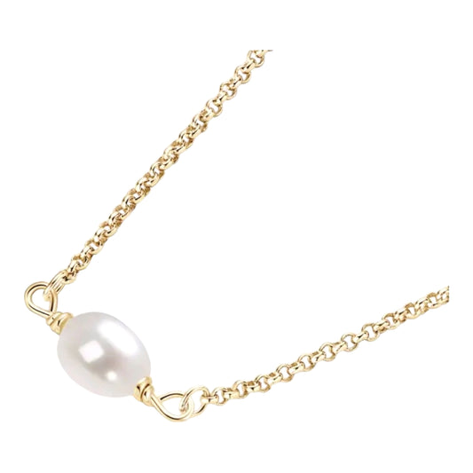 6*8mm divine white pearl pendant necklace