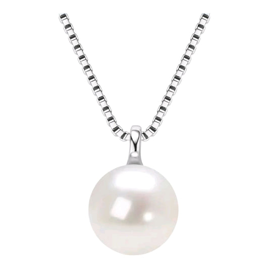 8-9mm divine white pearl pendant necklace