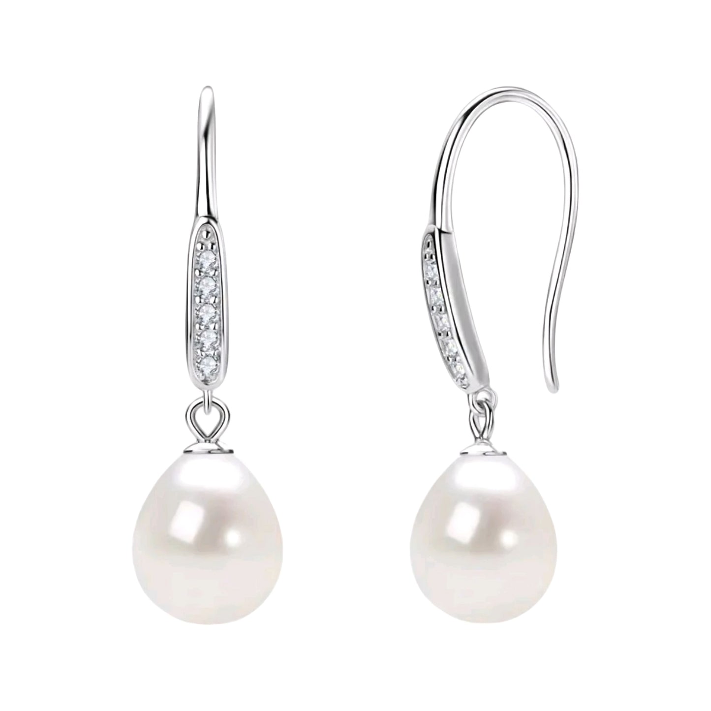 10mm pearl hook earrings