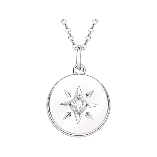 2.5mm north star Moissanite pendant necklace