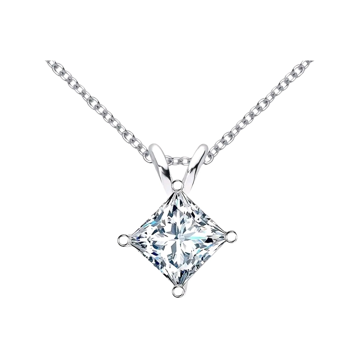 5.5*5.5mm 1ct Moissanite pendant necklace