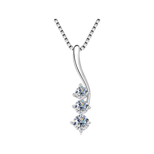 4mm 3.5mm 3mm Moissanite pendant necklace