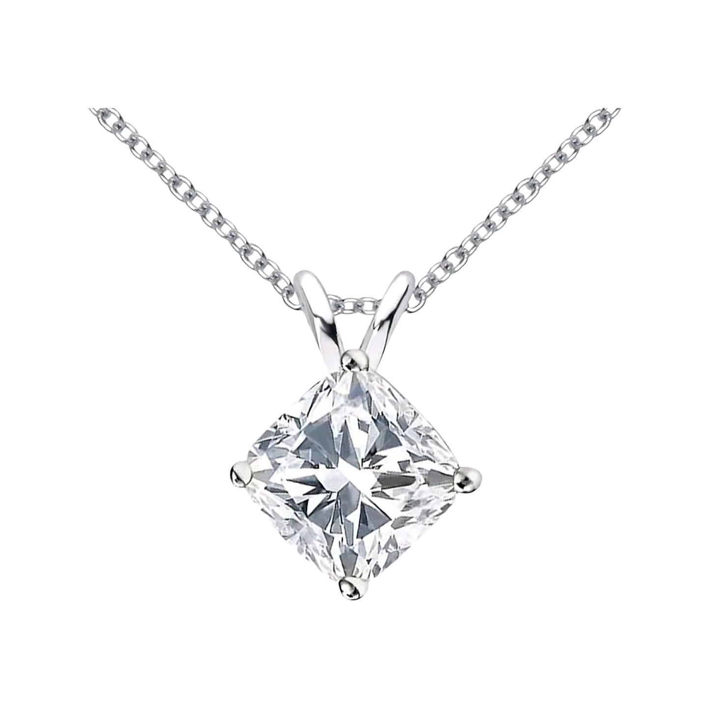 6*6mm 1ct Moissanite pendant necklace