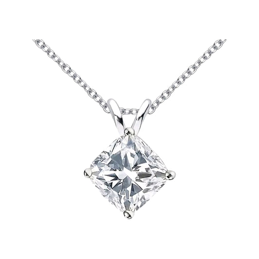 6*6mm 1ct Moissanite pendant necklace