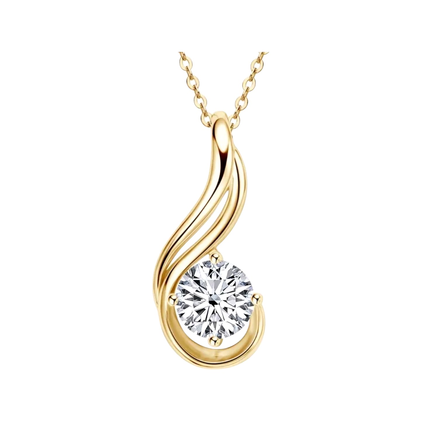 8mm 2ct tear drop Moissanite pendant necklace