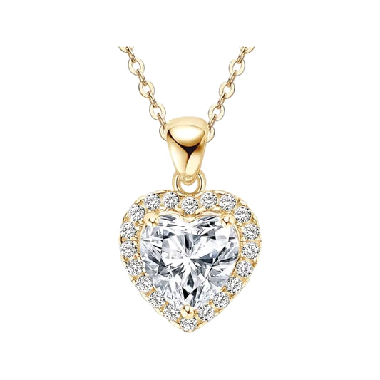 2ct heart shape Moissanite pendant necklace
