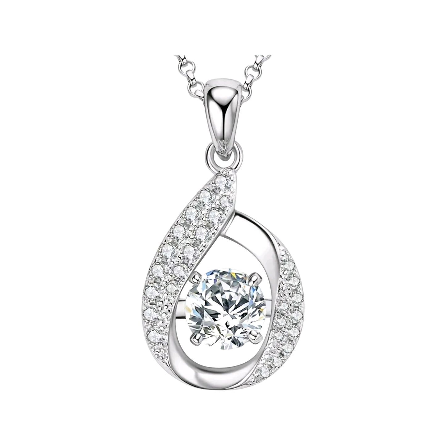 1ct infinity Moissanite pendant necklace