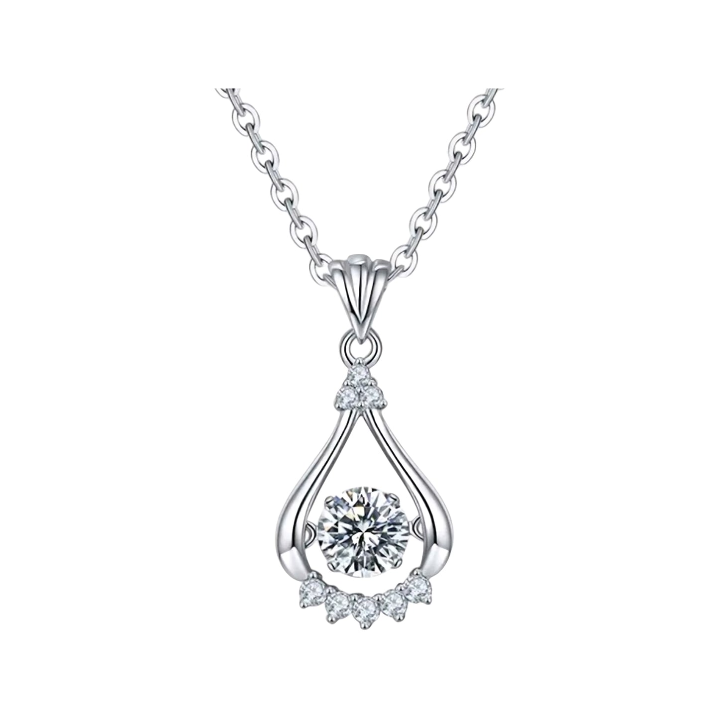 5mm pear shape Moissanite pendant necklace