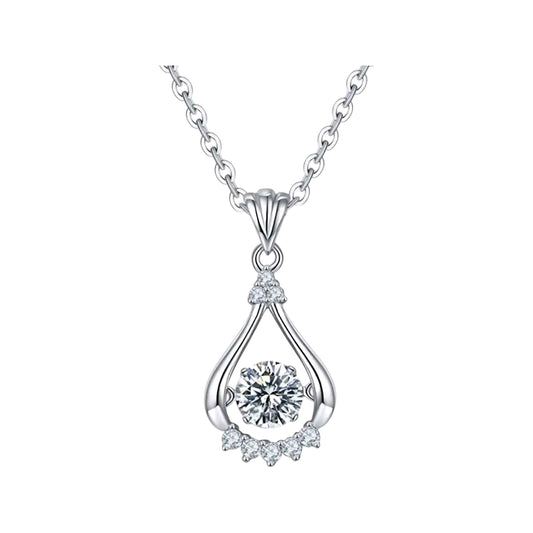 5mm pear shape Moissanite pendant necklace