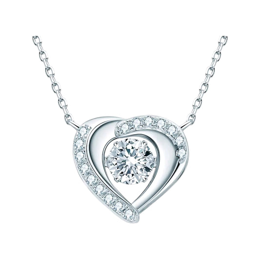 6mm heart shape Moissanite pendant necklace