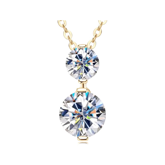 7mm and 5mm Moissanite pendant necklace